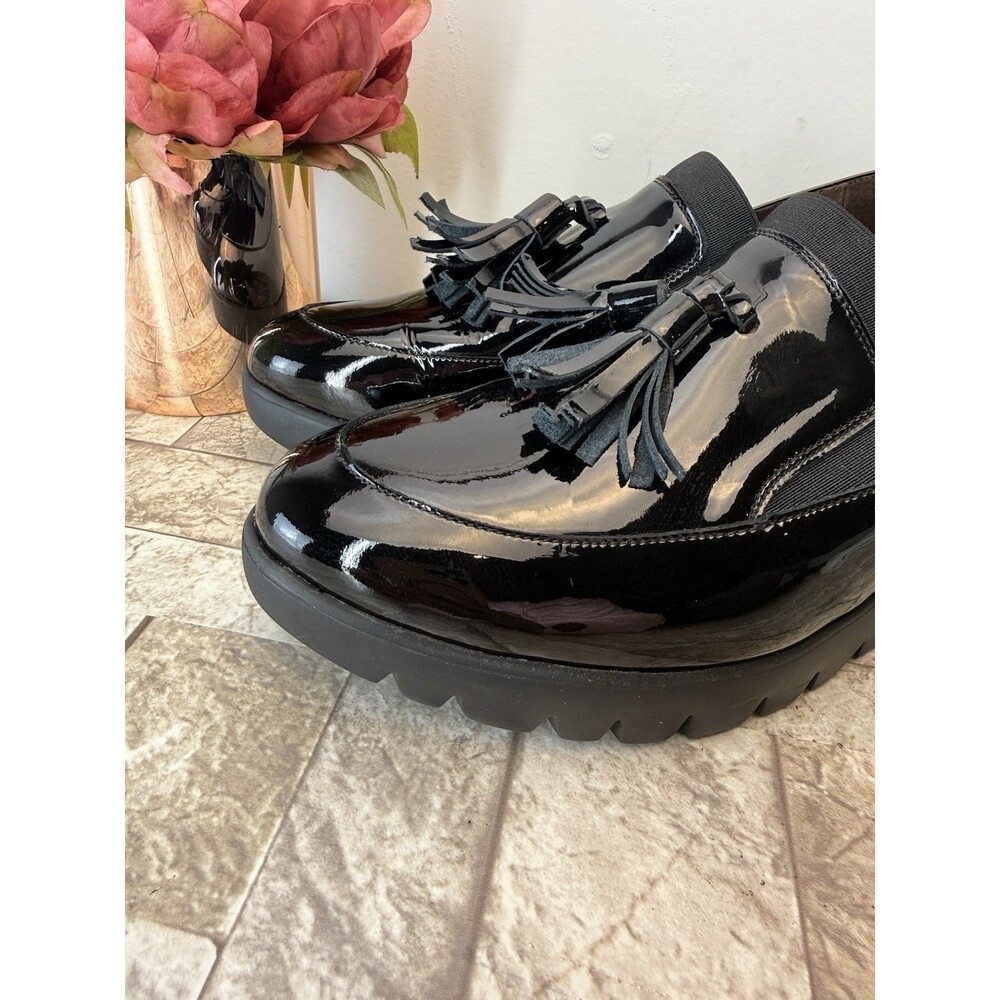 Wondersfly Patent Leather Tassel Platform Wedge Memory Gel Loafers EU 42 US 11 - Picture 5 of 16